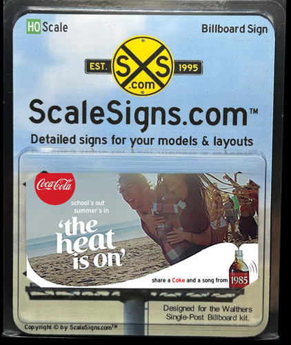 Letrero de Coca-Cola escala HO ScaleSigns.com 161801 para kit de valla publicitaria Walther | Condition: New