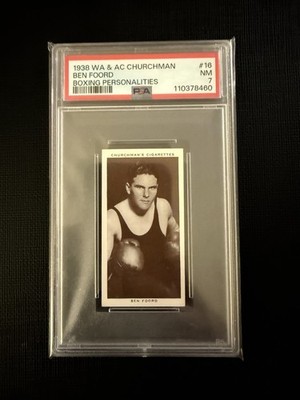 Lot Of 9 WA & AC Churchman Boxing Personalities PSA Graded Cards 