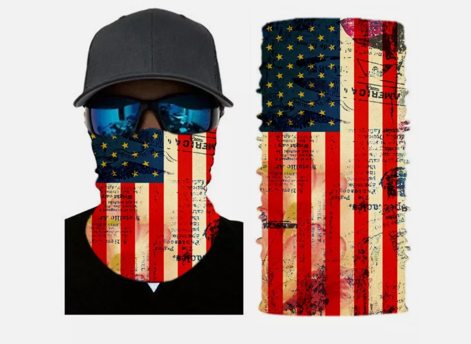 Pañuelo tubo bufanda motociclista polaina cara/cuello unisex - Paquete de 12 Foto 4 de 4