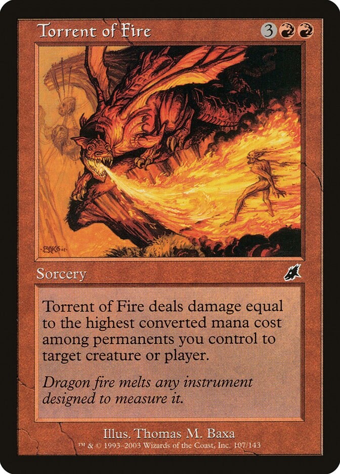 Torrent of Fire Scourge FOIL NM/NM- clouding Magic MTG STOCK IMAGE