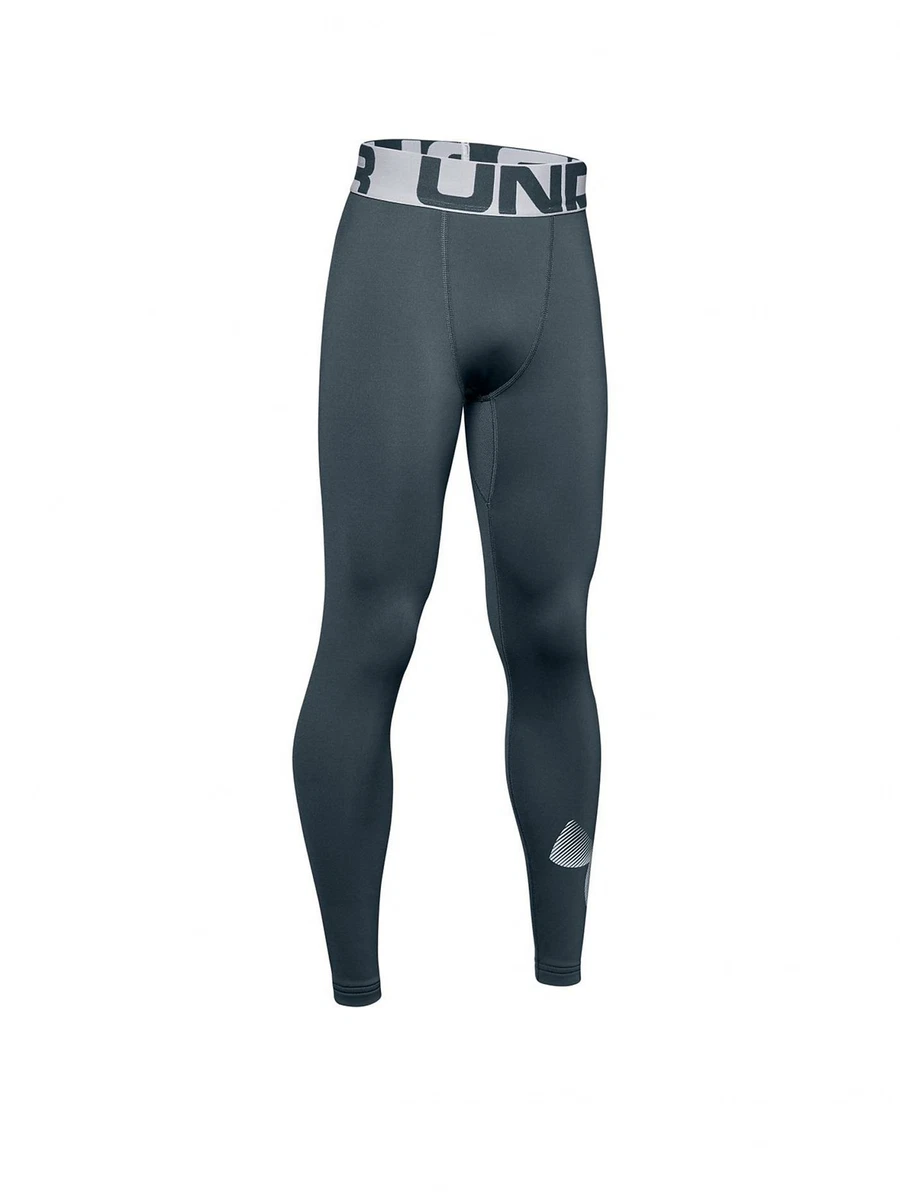 Brand New Youth Under Armour ColdGear Armour Leggings Grey 1343271 073 YXS