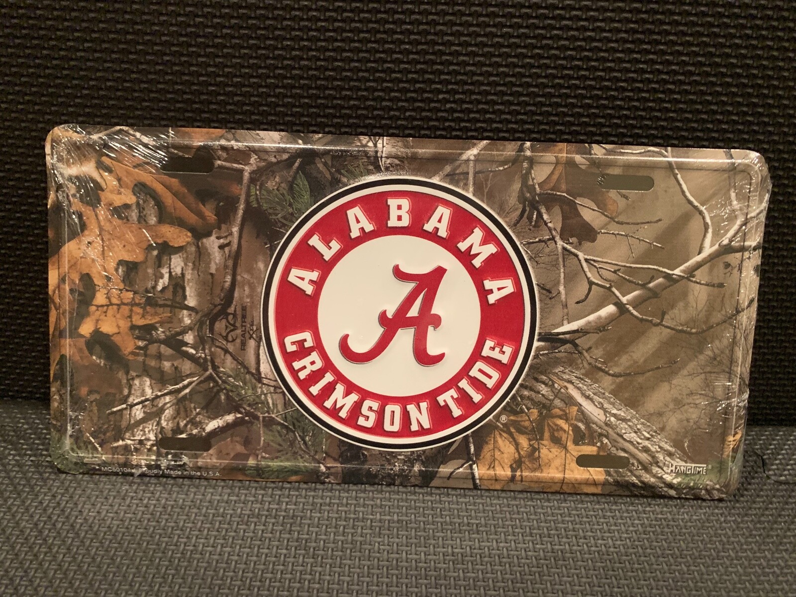 ALABAMA CAR TAG BAMA CHROME CAMO LICENSE PLATE CRIMSON TIDE METAL SIGN