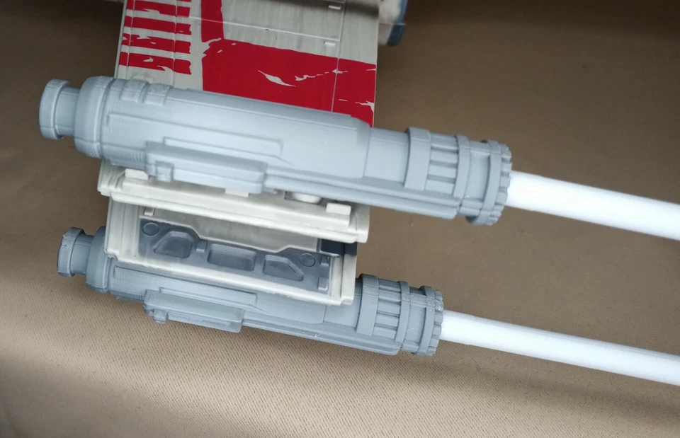 Star Wars Hasbro X-Wing Parts - Replacement 11" Wing Cannons 3D Printed Set of 4 - Imagem 4 de 4
