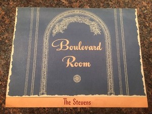 Boulevard-Room-Dinner-Menu-The-Stevens-1945-Chicago-Illinois-VINTAGE