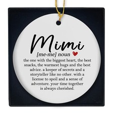 Mimi Definition Gifts Ornament - Best Mimi Ceramic Ornament Keepsake, Grandma...