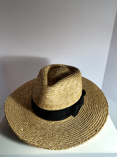 Brixton Sun Hat Womens Small Beige Wide Brim Straw Beach Panama Fedora Summer
