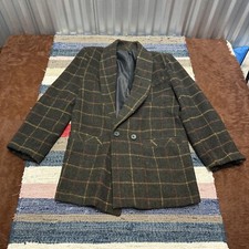 Vintage Ninon de lenclos women Large lined Plaid blazer Wool USA MADE Pads
