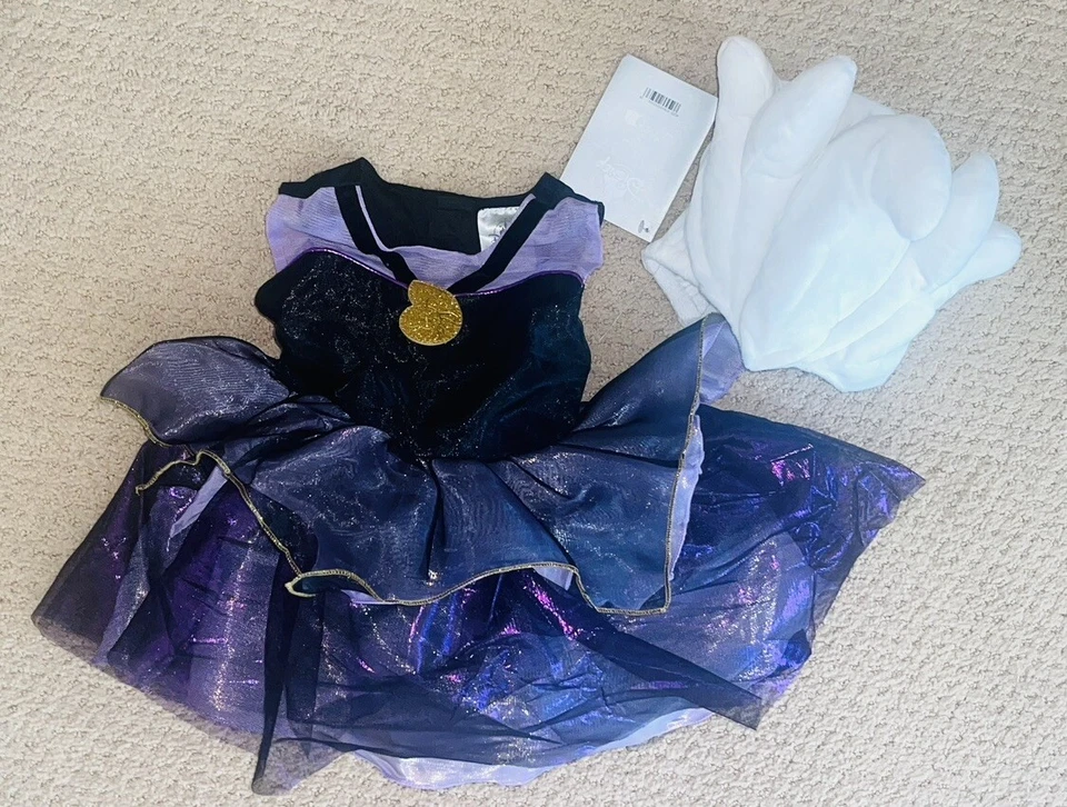 Disney Store Villano Úrsula Bebé Niña 2 Piezas Disfraz Talla 12-18 Meses Nuevo Con Etiquetas Foto 2 de 2
