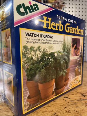 CHIA Terra Cotta Herb Garden Grow Herbs Indoors 2000 Joseph Ent NEW Sealed Box