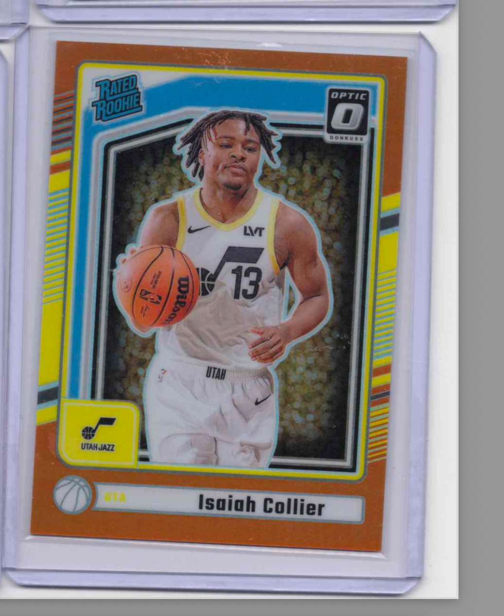 2024-25 Donruss Isaiah Collier Optic Rated Rookie Preview Orange Prizm 1/75