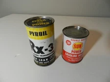 VINTAGE GAS & OIL RELATED TINS- PYROIL RX-3 - SUN POWER -VINTAGE SERVICE STATION