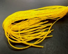 RUBBER SILICONE LEGS - Fly Tying Material - MUSTARD/ GREEN  - Sili Legs - NEW!