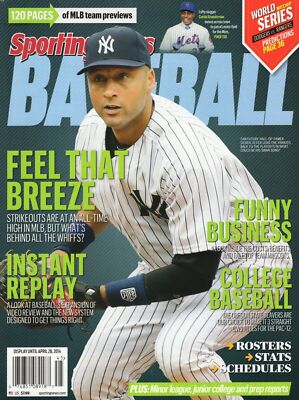 SPORTING NEWS BASEBALL MAGAZINE FROM 2014 NO MAILING LABEL DEREK JETER ...