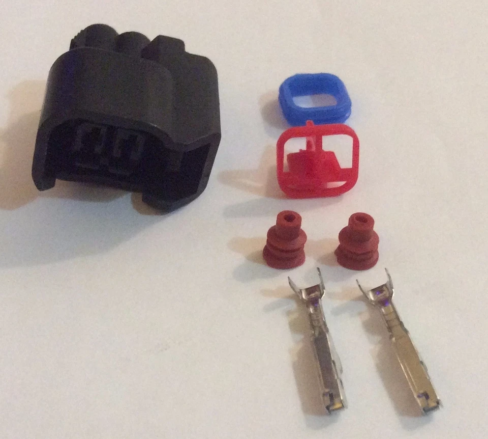 6x Conector 2 vías para inyector de combustible Chevrolet PT1763 sin cable Foto 3 de 4