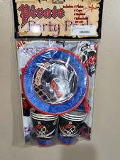 Pirate Party Pack Plates Cups Napkins Tablecloth ToteRR