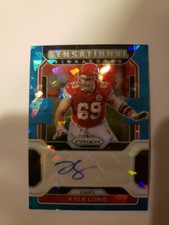 2021 Panini Prizm Kyle Long Sensational Signatures Blue Cracked Ice 8/75