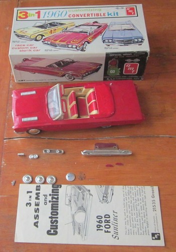 AMT 1960 Ford Sunliner Convertible Kit Annual Customizing Built Custom in Box 60 - Picture 2 of 11