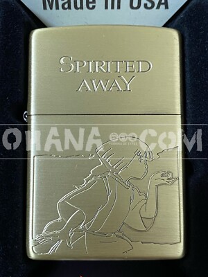 Studio Ghibli Zippo Spirited Away Haku River Dragon Brass Gold