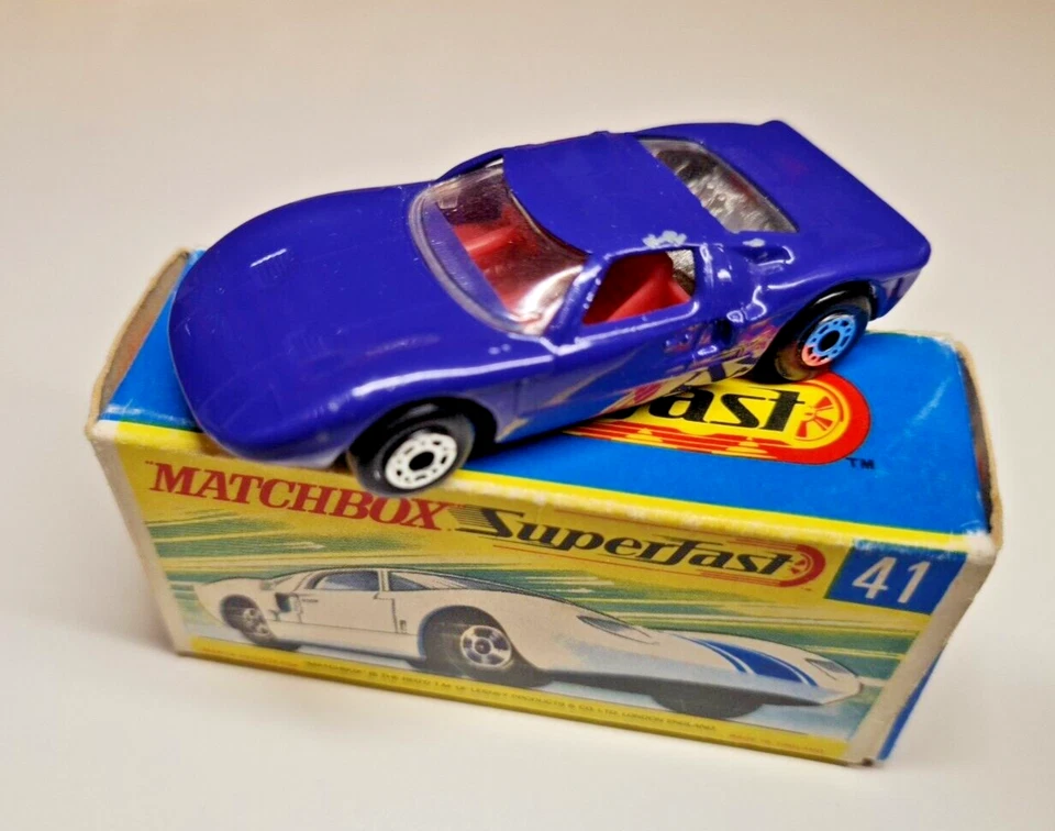 Matchbox Ford G.T. Racer RW 1-75 Nr. 41 VNmint BULGARIEN EXTREM SELTEN + OVP BOX - Bild 2 von 4