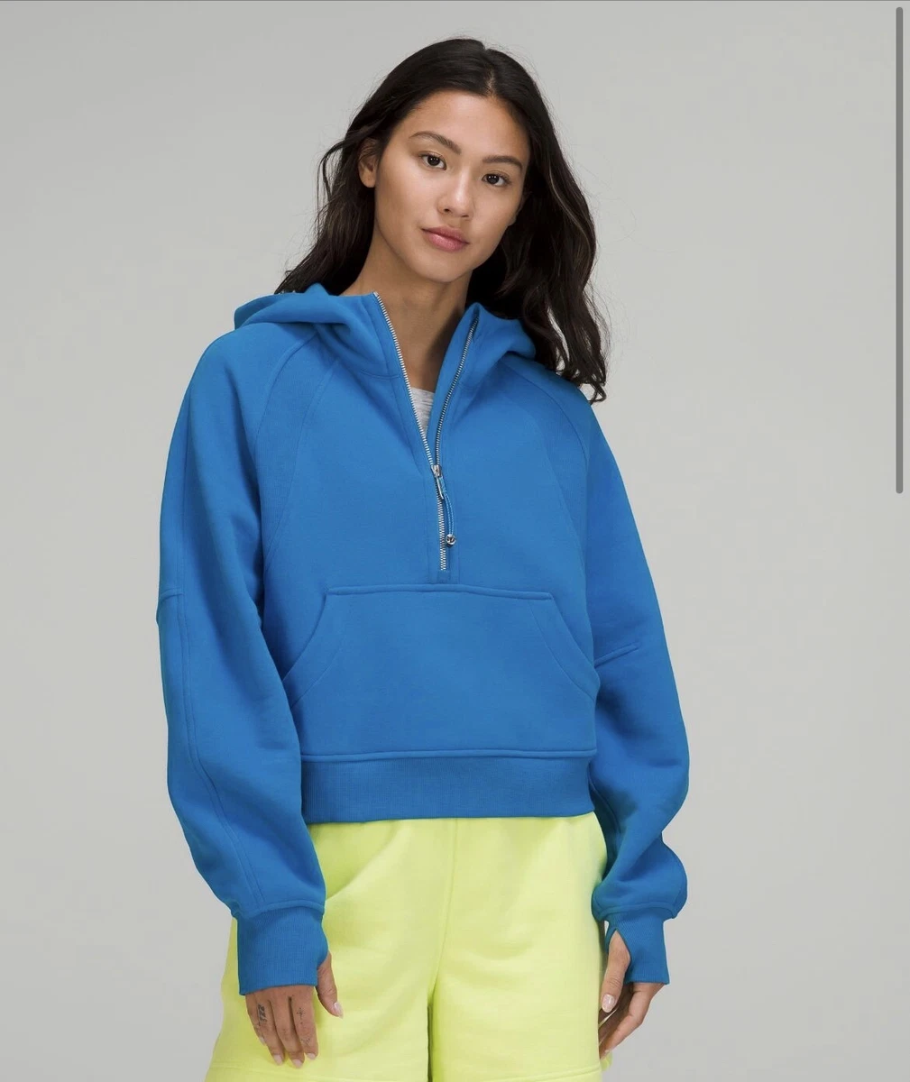 🦄NWT Lululemon Scuba Oversized Half-Zip Hoodie Poolside Blue Size