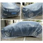 1-50PACK Clear Plastic Temporary Universal Disposable Car Cover Rain Dust Garage