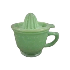 Reamer Jadeite 2 Cup Measuring Pitcher Jeannette Style With Reamer Top Gift