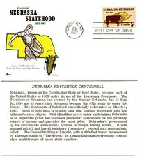 1328 Nebraska Statehood, Cover Craft Cachets, CCC, FDC