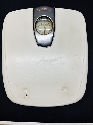 Vintage White Metal Counselor Bathroom Scale 250 Lb | eBay