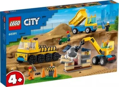 LEGO 60391 BAUSTELLENWAGEN UND KRAN MIT ABBRUCHKUGEL CITY