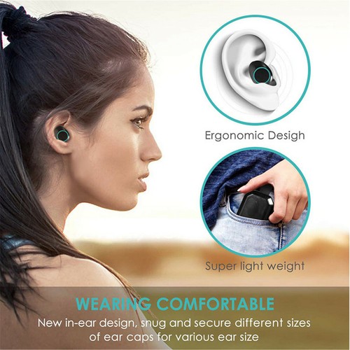 Bezprzewodowe słuchawki stereo Bluetooth 5.0 Twins Słuchawki douszne Redukcja szumów - Zdjęcie 6 z 11