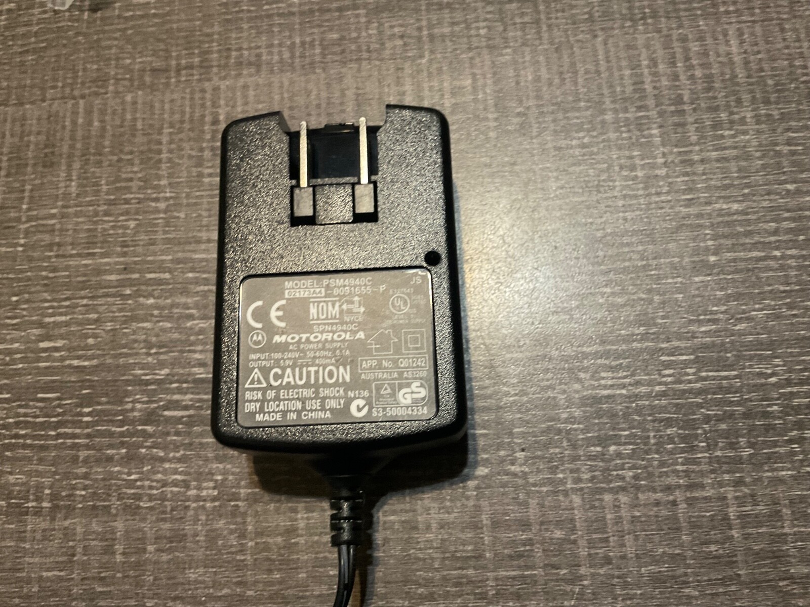 Motorola Black PSM4940C Fast Wall Charger Travel Adapter  