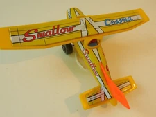 Vintage Friction Toy Tin and Plastic RARE "Swallow Cessna"  1950s Missing Prop