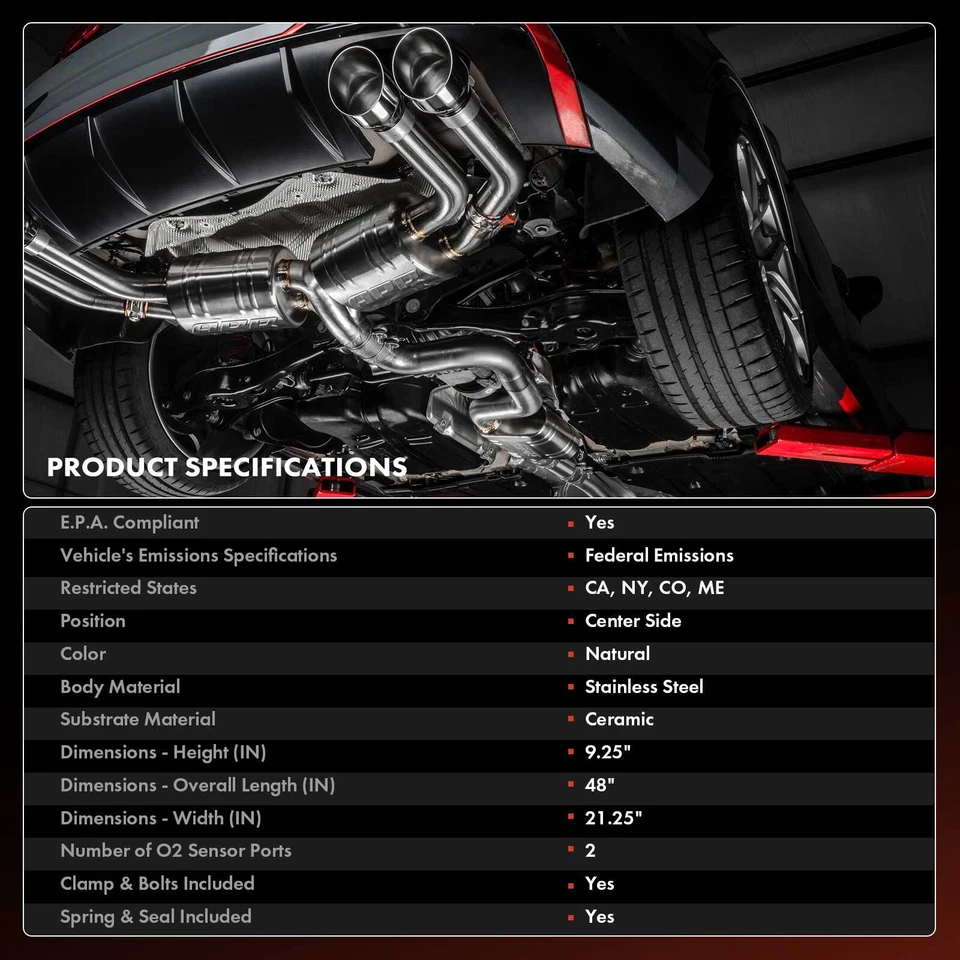 中心侧催化转换器适用于吉普牧马人 TJ 1997 1998 1999 L4 2.5L SUV — 第 3/4 张图片