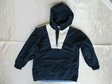 Gap Kids Size XL 12 Boys Pull Over 1/4 Zip Rain Parka Navy Blue Cream