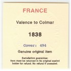 France stampless cover 1838 Valence to Colmar - interesting text * cover494 — photo 2