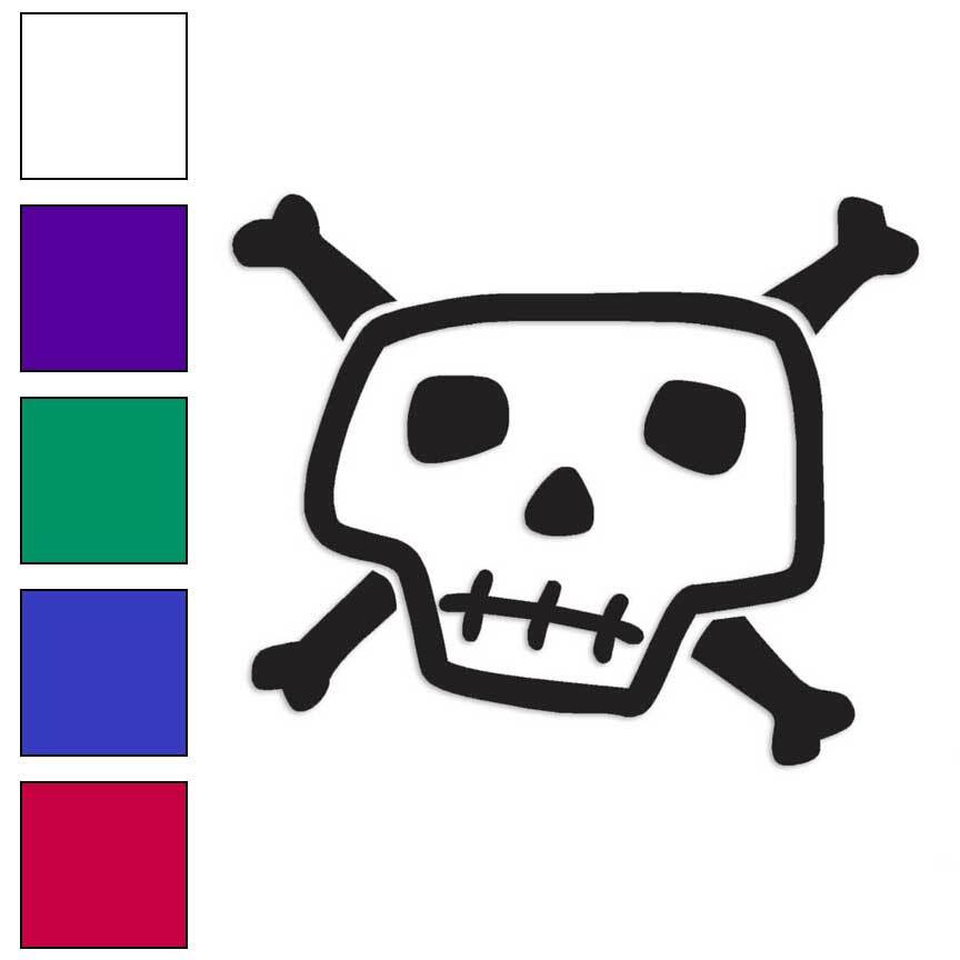 Art Skull Crossbones Bones, Vinyl Decal Sticker, Multiple Colors & Sizes #2372