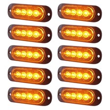 3.4 Inch Trailer Marker Lights Amber LED Clearance Side Marker with Durable A...