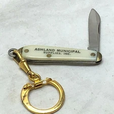 Vintage Ashland Municipal Supplies Advertising Key Chain Made in USA