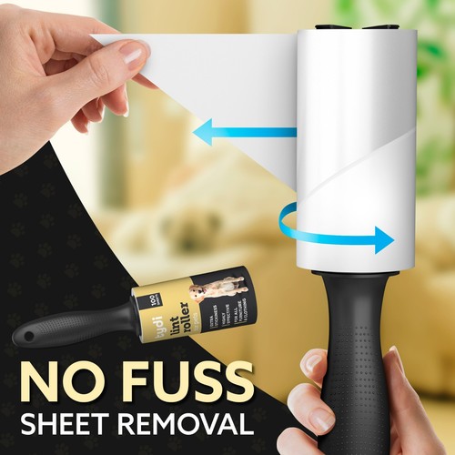 Pet Hair Remover Lint Roller Sticky Carpet Clothes Dog Cat Refill Laundry Tydi - Picture 4 of 9