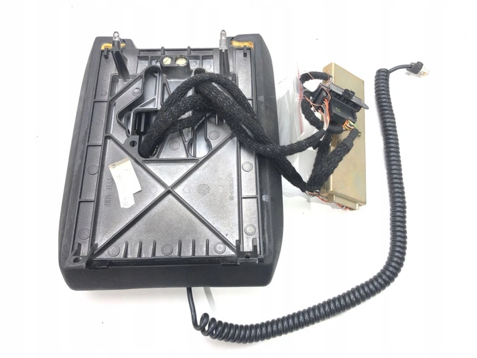 BMW 5 E39 Center Console Armrest Leather Arm Rest With Phone OEM 8385748 6907046 - Image 2 of 4