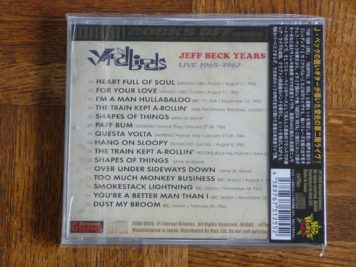 Yardbirds: "Live 1965-1967 The Jeff Beck Years" Japan CD w/Obi EGRO-0025 [Q - Picture 2 of 2