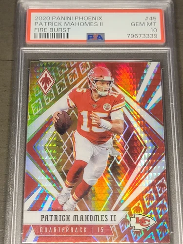 2020 Panini Phoenix Fire Burst #45 Patrick Mahomes IIC hiefs PSA 10 GEM MINT