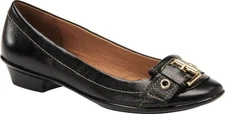 Sofft Pumps Shoes Size 6 M Black Nappa Leather Slip On Classic Career Business
