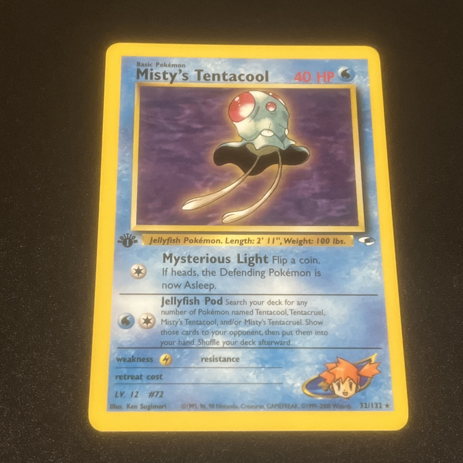 Pokémon 1st Edition  Misty's Tentacool (32) Rare Gym Heroes 032/132 NM