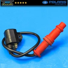 2004 POLARIS SCRAMBLER 500 IGNITION COIL SPARK PLUG IGNITOR WIRE CAP ~ OEM 