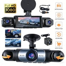 1080P Dash Cam Front and Inside Triple Dash Cam Video Recorder IR Night Vision