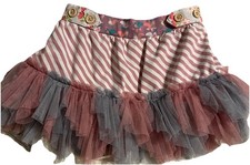 Matilda Jane Sz 4Happily Ever After Skirt Tulle Stripe Floral Girl s Once Upon A