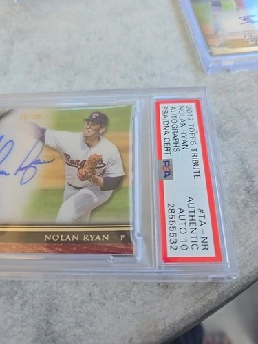 2017 Topps Tribute Nolan Ryan Auto 29/30 #TA-NR Auto Grade PSA/DNA 10