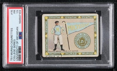 1910 Murad Cigarettes College Series T51 2nd Edition University of Michigan 0p2e