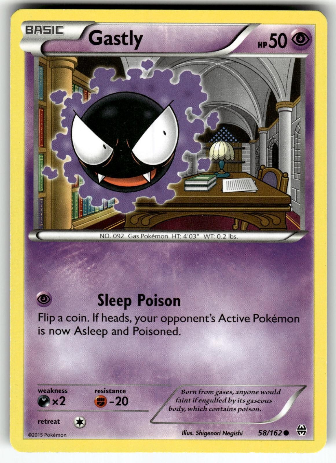 Gastly 58/162 Common BREAKthrough Pokemon Lightly Played